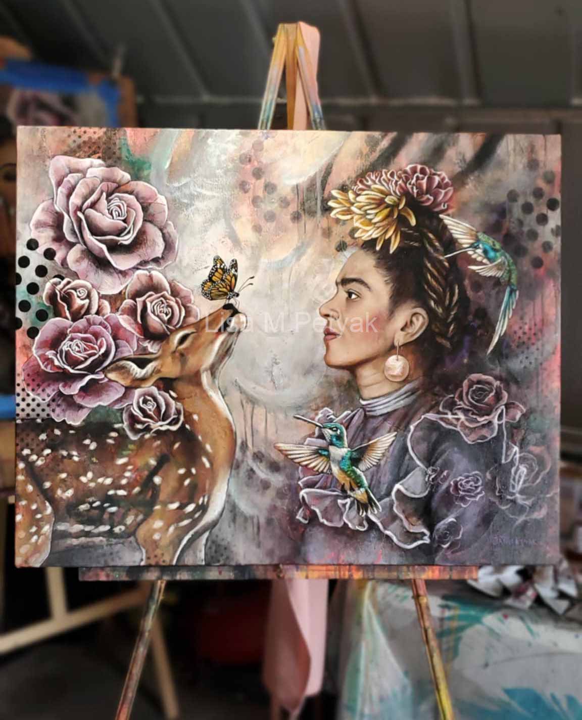 "A Moment of Stillness" inspired by Frida Kahlo's "Wounded Deer"