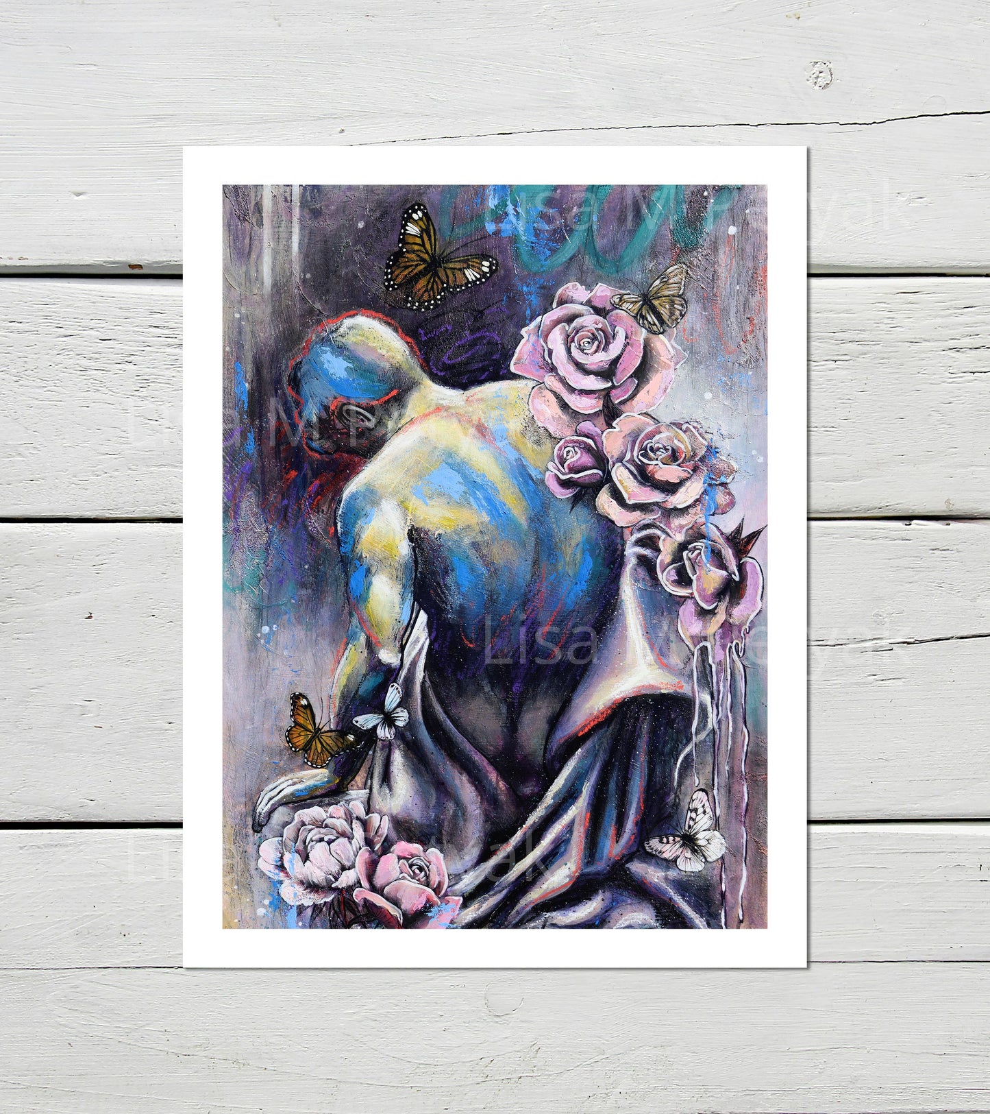 "Nude Male Abstract Figure" Fine Art Print